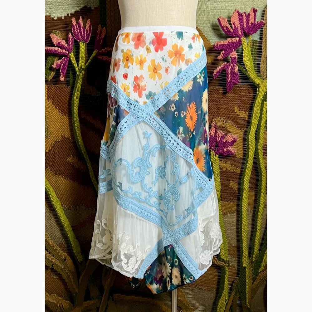 Anthropologie Printed Mermaid Maxi Skirt LP - Picture 12 of 16